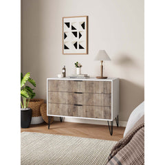 Dumbo - Fluted Dresser - Gray / White