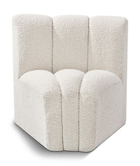 Arc - Boucle Fabric Curved Corner Chair