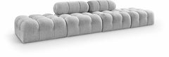 Ames - 4 Piece Boucle Upholstered Modular Sofa With 2 Backless Seats