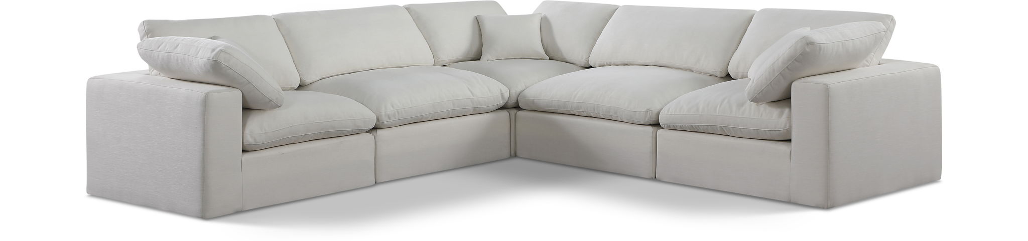 Comfy - 5 Piece Linen Modular Corner Sectional