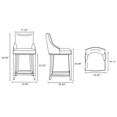 Shubert - Counter Stool - Ivory