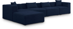 Cube - Linen 5 Piece Modular Sectional With Chaise