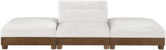 Turin - Chenille Fabric Upholstered Modular Sectional - Cream