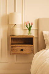 Solis - 1 Drawer Wall Mounted Nightstand
