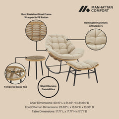 Benson - 3 Piece Lounge Chair Set