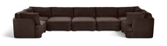 Hammond - Velvet Performance Fabric Upholstered 7 Piece U-Shaped Sectional