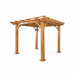 Brady - 10 X 10 Ft. Square Pergola - Teak