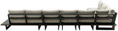 Maldives - 6 Piece Water Resistant Outdoor Patio Modular Sectional With Gray Base