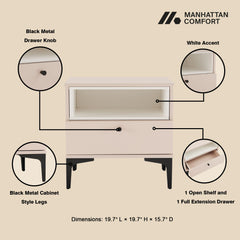 Amara - Nightstand With 1 Drawer
