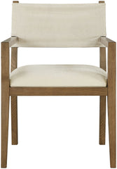 Avon - Linen Textured Performance Fabric Dining Arm Chair