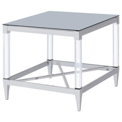 Lindley - Square Tempered Mirror Acrylic Table
