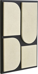 Icon - Mango Wood 4 Piece Wall Art - Black / Natural