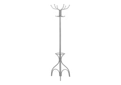 Coat Rack, Hall Tree, Free Standing, 12 Hooks, Entryway, 70"H, Umbrella Holder, Contemporary & Modern