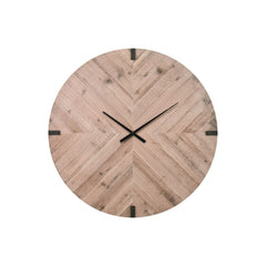 Wall Clock, Round, Large Oversized - Brown