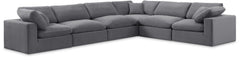 Comfy - 6 Piece Velvet Modular Corner Sectional