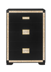 Blake - 4 Piece Full Bedroom Set - Black / Gold