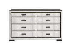 Isabella - Dresser With LED - Black / White