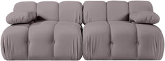 Orin - Velvet Performance Fabric Upholstered 2 Piece Modular Sofa