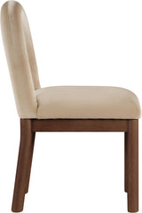 Conrad - Velvet Dining Chair With Brown Legs