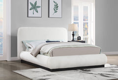 Rigby - Linen Bed With Black Base