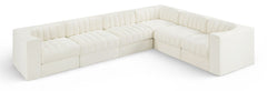 Rummi - Velvet Performance Fabric Upholstered 6 Piece Modular Sectional