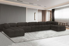 Ames - 7 Piece Fabric Modular U-Shaped Sectional