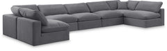Comfy - 7 Piece Velvet Modular Armless Sectional