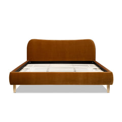 Roman - Curved Headboard Upholstered Platform Bed