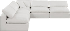 Comfy - 5 Piece Linen Modular Corner Armless Sectional
