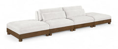 Turin - Chenille Fabric Upholstered Modular Sectional - Cream