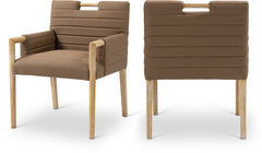 Aimee - Dining Arm Chair - Light Brown Legs
