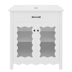 Modern Bathroom Vanity With Tempered Glass Doors