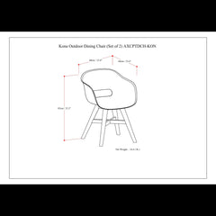Kona - Outdoor Dining Chair In Plastic (Set of 2)
