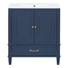 Bathroom Vanity With Sink, Soft Closing Door, Multi Functional Storage