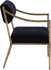 Bastille - Upholstered Dining Arm Chair (Set of 2) - Brass Frame
