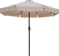Amalfi - Aluminum Patio Umbrella - White Base / Black Pole