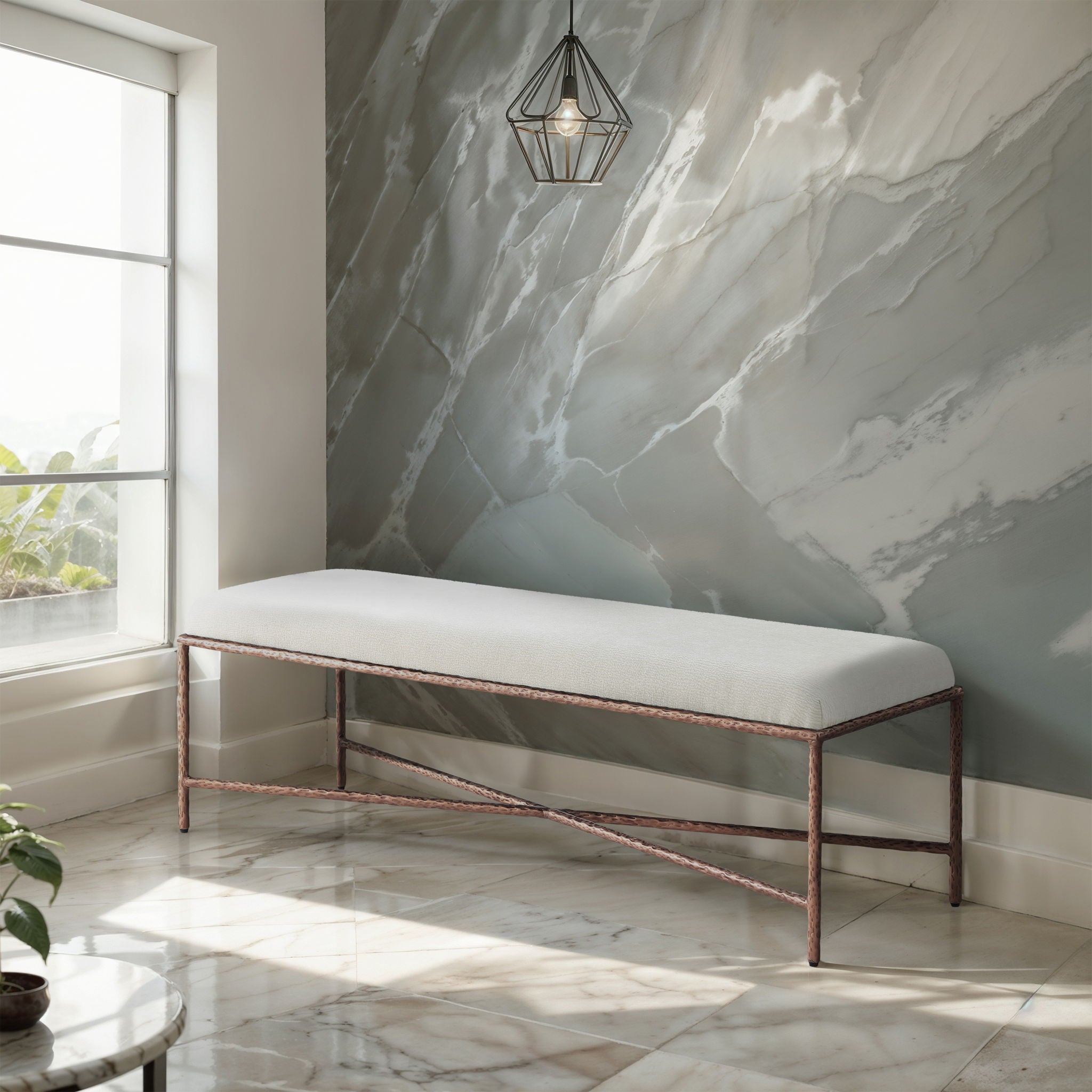 Valley - Bench With Bronze Frame