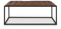 Junsor - Cocktail Ottoman - Brown / Black