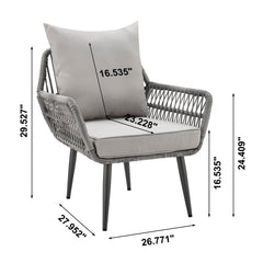 Cannes - 3 Piece Outdoor Patio Conversation Set