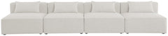 Cube - Linen Modular 4 Seat Armless Sofa