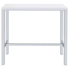Natividad - 5 Piece Pub Height Bar Table Set - White High Gloss