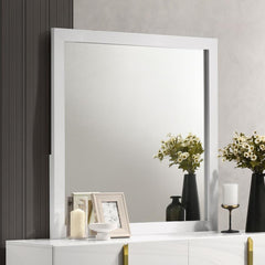 Ines - Dresser Mirror Holographic - White High Gloss