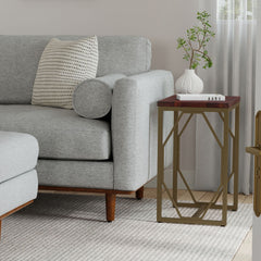 Selma - Handcrafted Metal And Wood Accent Table
