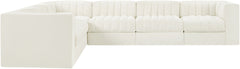 Rummi - Velvet Performance Fabric Upholstered 6 Piece Modular Sectional