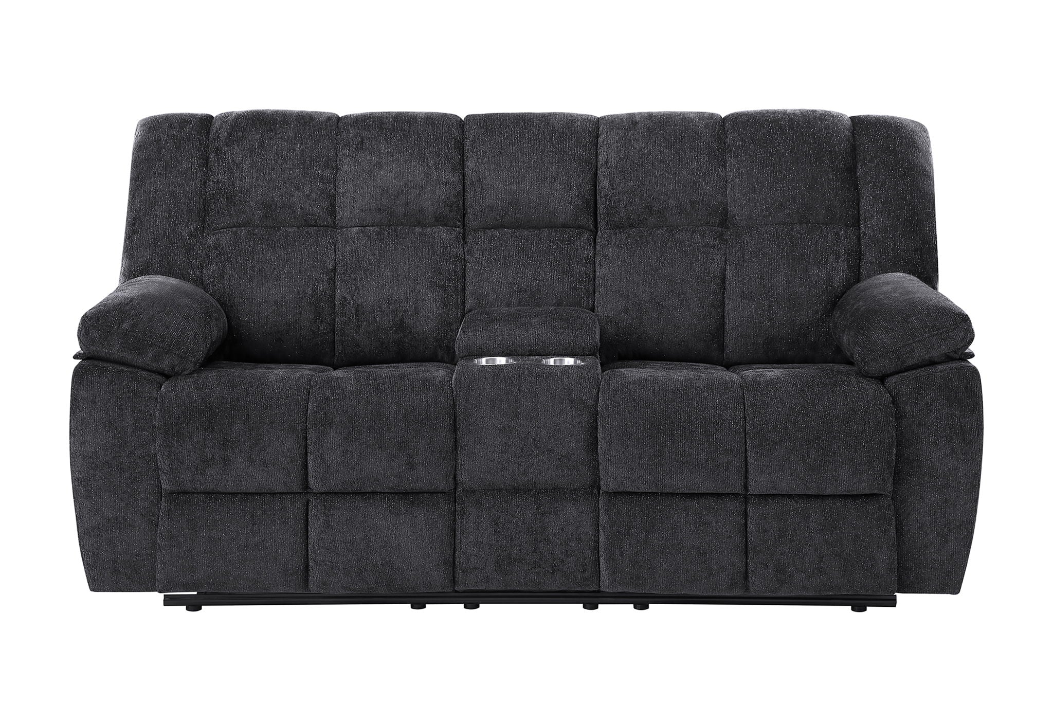 U6000 - Console Reclining Loveseat - Black
