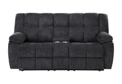 U6000 - Console Reclining Loveseat - Black
