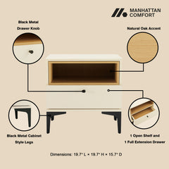 Amara - Nightstand With 1 Drawer