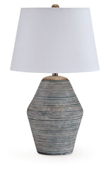 Lawrock - Antique Blue - Terracotta Table Lamp