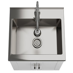 Hennessy - Deluxe Laundry Cabinet With Faucet And Stainless Steel Sink