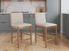 Isanti - Upholstered Barstool (Set of 2) - Light Brown